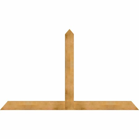 Ekena Millwork Portland Rough Sawn Timber Gable Bracket, Western Red Cedar, 96"W x 56"H x 4"D x 6"F, 14/12 Pitch GBW096X56X0406POR00RWR